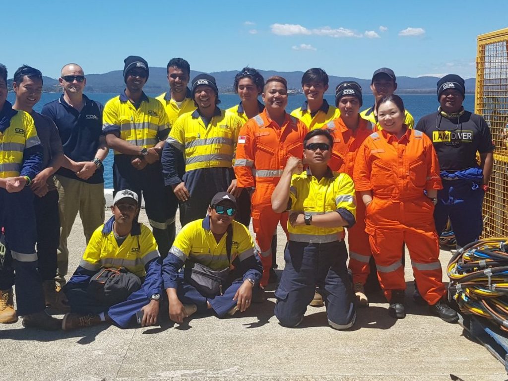 ADAS & IMCA Dive Traners with there surface supplied diving graduates